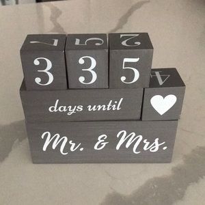 Wedding countdown sign